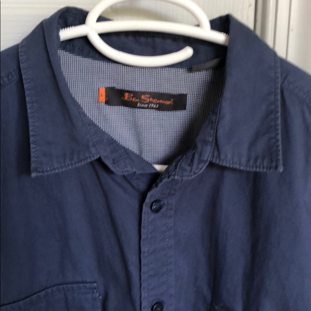Ben Sherman blue cotton button down - Picture 2 of 5